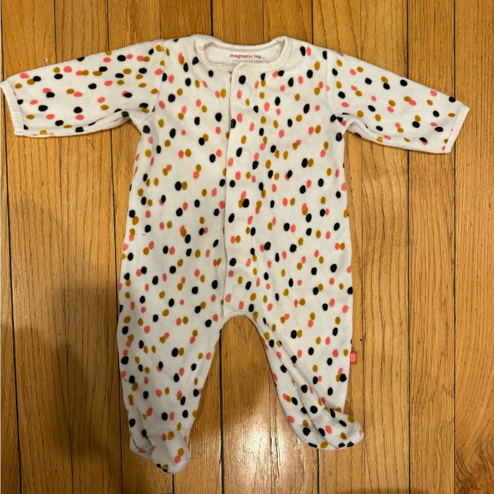 Magnetic Me Polka Dot Footie Pajamas